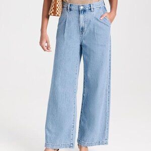 NEW Madewell The Harlow Wide-Leg Denim Jean: Airy Denim Edition